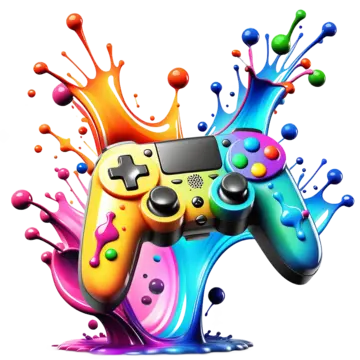 pngtree-3d-game-control-with-colorful-splashing-liquid-png-image_11078436